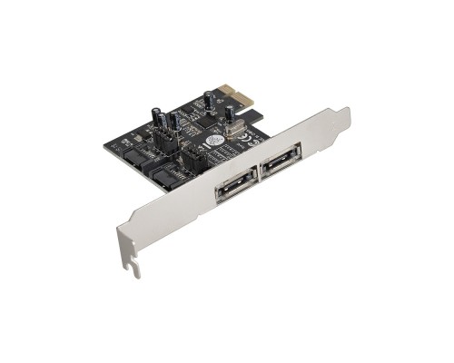 [USB-концентраторы] Exegate EX283707RUS Контроллер EXE-501 PCI-E 2.0, SATA3 6Gb/s, 2 int+2 ext (OEM)