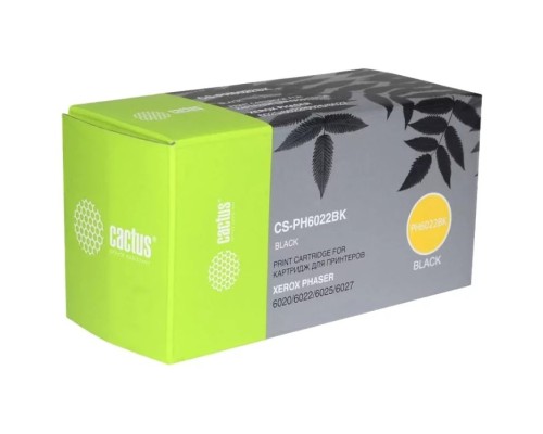 [расходные материалы] Тонер Картридж Cactus CS-PH6022BK 106R02763 черный для Xerox Phaser 6020/6022/WC6025/6027 (2000стр.)