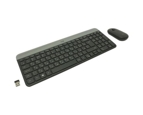 [Клавиатура] 920-009206 Logitech  Клавиатура + мышь MK470 GRAPHITE оригинальная заводская гравировка RU/LAT