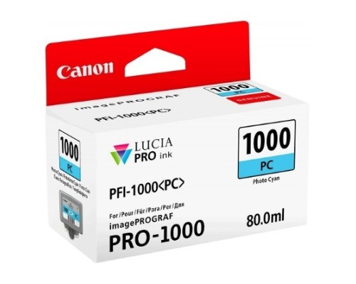 [Расходные материалы] Картридж струйный Canon PFI-1000 C 0547C001 синий для Canon Pixma MG5740/MG6840/MG7740