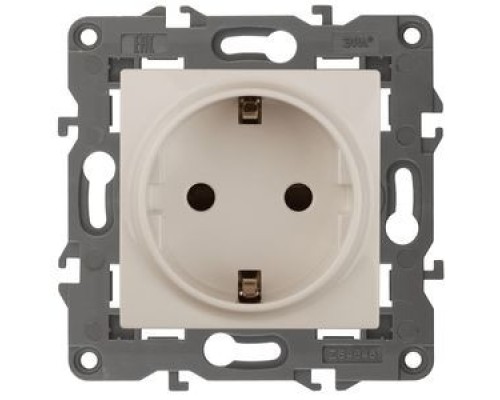 [ЭРА Розетки, выключатели] Эра Б0034273 14-2102-02 Розетка 2P+E Schuko со шторками, 16A-250В, IP20, Эра Elegance, сл.кость