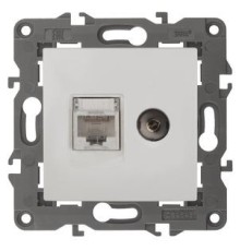Эра Б0034314 14-3110-01 Розетка RJ45+TV, IP20, белый