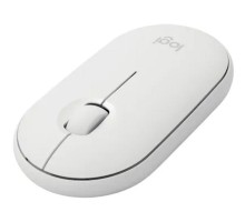 910-005716/910-005541 Мышь Logitech Pebble M350 белый оптическая (1000dpi) silent беспроводная BT USB для ноутбука (3but)