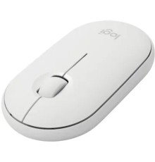 910-005716/910-005541 Мышь Logitech Pebble M350 белый оптическая (1000dpi) silent беспроводная BT USB для ноутбука (3but)