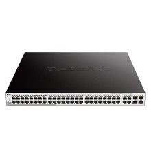 D-Link DGS-1210-52MP/FL1A Управляемый L2 коммутатор с 48 портами 10/100/1000Base-T и 4 комбо-портами 100/1000Base-T/SFP (48 портов PoE 802.3af/at, PoE-бюджет 370 Вт)