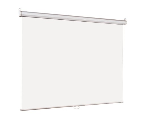 [Экраны LUMIEN] Lumien Eco Picture [LEP-100106] Настенный экран  127х127см (рабочая область 121х121 см) Matte White восьмигранный корпус, возможность потолочн./настенного крепления, уровень в комплекте, 1:1 (треуголь
