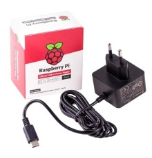 Raspberry 187-3417 Блок питания Official Power Supply Retail, Black, 5.1V, 3A, Cable 1.5 m, USB Type С output jack, для Raspberry Pi 4 B (14886)