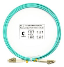 Cabeus FOP-50-LC-LC-2m Шнур оптический duplex LC-LC 50/125 mm OM3 2м LSZH