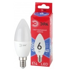 Эра Б0045339 Лампочка светодиодная RED LINE LED B35-6W-865-E14 R Е14 / E14 6 Вт свеча холодный дневной свет