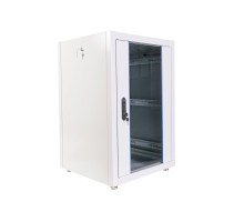ЦМО Шкаф телекоммуникационный напольный ЭКОНОМ 18U (600 х 800) дверь стекло, дверь металл ШТК-Э-18.6.8-13АА