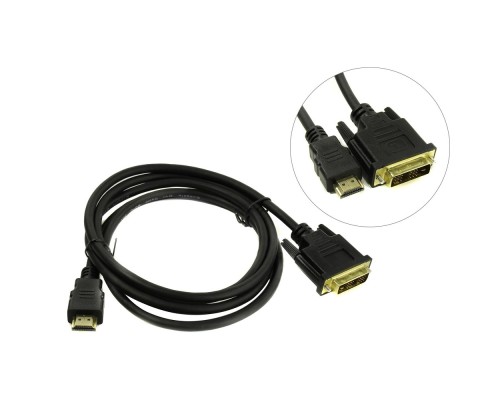 [кабели] Exegate EX284893RUS Кабель HDMI-DVI ExeGate EX-CC-HDMIM-DVIM-1.8 (19M/19M, single link, 1,8м,позолоченные контакты)