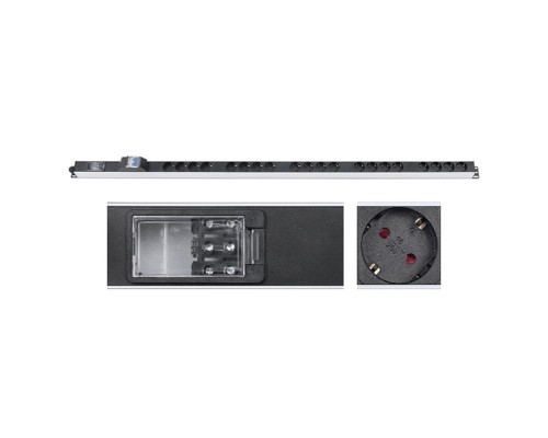 [Cabeus Аксессуары к монтажным шкафам] CABEUS PDU-16-20S-B-T БЛОК РОЗЕТОК ДЛЯ 19