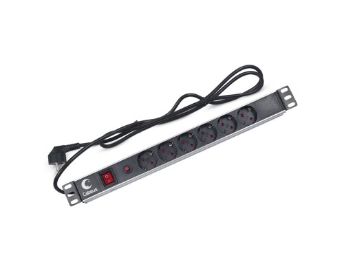 [Cabeus Аксессуары к монтажным шкафам] CABEUS PDU-6P-F-2EU БЛОК ЕВРОРОЗЕТОК ДЛЯ 19