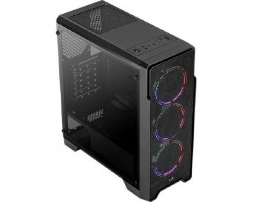 [Корпус] Aerocool Ore Saturn FRGB-G-BK-v1 черный без БП ATX 3x120mm 2xUSB2.0 1xUSB3.0 audio bott PSU