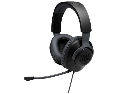 [Наушники] Наушники с микрофоном JBL Quantum 100 черный 1.2м мониторные оголовье (JBLQUANTUM100BLK)