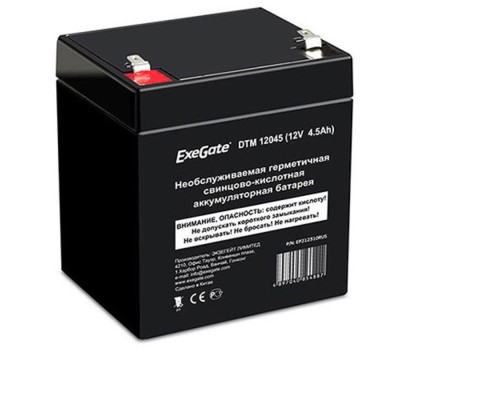 [батареи] Exegate EX282945RUS Аккумуляторная батарея DTM 6012 (6V 1.2Ah, клеммы F1)