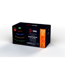 ЭРА Б0047966 Гирлянда LED  Дождик 10 нитей  2 метра мультиколор 220V, IP20