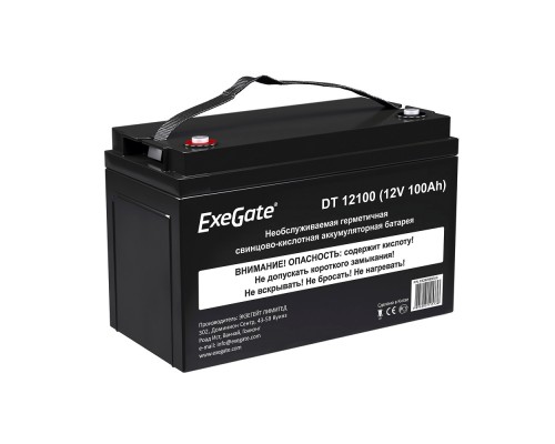[батареи] Exegate EX282985RUS Аккумуляторная батарея DT 12100 (12V 100Ah, под болт М6)