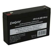 Exegate EX285851RUS Аккумуляторная батарея HR 6-9 (6V 9Ah 634W, клеммы F1)