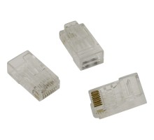 Exegate EX283691RUS Коннектор RJ-45 Кат.6 (8P8C) ExeGate под одножильный кабель, золотое напыление (100шт)