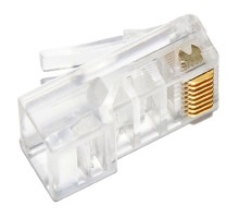 Cabeus 8P8C Коннектор RJ-45 под витую пару, категория 5e, универсальный (для одножильного и многожильного кабеля)    