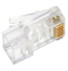 Cabeus 8P8C Коннектор RJ-45 под витую пару, категория 5e, универсальный (для одножильного и многожильного кабеля)    