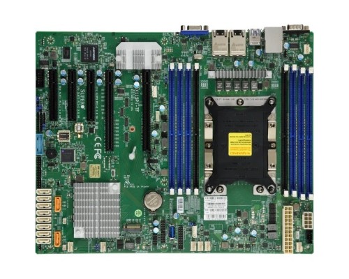 [Материнская плата] Supermicro MBD-X11SPI-TF-B Серверная материнская плата MBD X11SPI TF B Xeon Single Socket S3647, 8x 288 pin DDR4 DIMM slots, 2x 10GbE LAN ports, 10x SATA3 (6Gbps) via C622, Bulk.