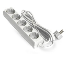 Exegate EX285827RUS Удлинитель ExeGate ECE-5-5W (5 евророзетки с заземлением, 5м, белый)