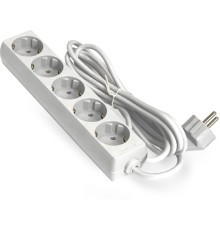 Exegate EX285827RUS Удлинитель ExeGate ECE-5-5W (5 евророзетки с заземлением, 5м, белый)
