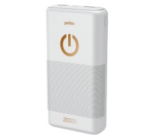 Perfeo Powerbank 20000 mah + Micro usb /In Micro usb /Out USB 1 А, 2.1A/ White (PF_B4299)
