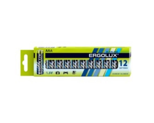 [Батарейка] Ergolux  LR03 Alkaline BP-12 (LR03 BP-12, батарейка,1.5В) (12 шт. в уп-ке)