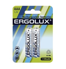 Ergolux AAA-1100mAh Ni-Mh BL-2 (NHAAA1100BL2, аккумулятор,1.2В)  (2 шт. в уп-ке)
