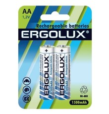 Ergolux AA-1500mAh Ni-Mh BL-2 (NHAA1500BL2, аккумулятор,1.2В)  (2 шт. в уп-ке)