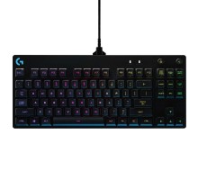 920-009393 Logitech Клавиатура Gaming Pro механическая черный USB оригинальная заводская гравировка RU/LAT