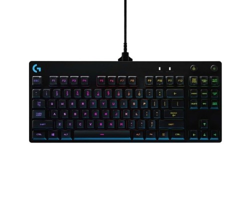 [Клавиатура] 920-009393 Logitech Клавиатура Gaming Pro механическая черный USB оригинальная заводская гравировка RU/LAT