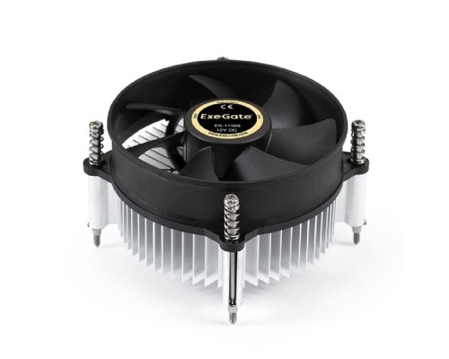 [Вентиляторы] Exegate EX286138RUS Кулер ExeGate EK-11508 (Al, LGA1150/1151/1155/1156/1200, TDP 75W, Fan 90mm, 2200RPM, Hydro bearing, 3pin, 22db, 285г, с термопастой, на винтах, Retail color box)