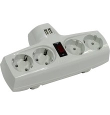 ZIS Сетевой фильтр Pilot T+ 2USB {без сетевого шнура, на 3,3 кВт.,4 розетки}