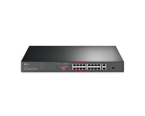 [Сетевое оборудование] TP-Link TL-SL1218P Коммутатор с 16 портами PoE+ 10/100 Мбит/с, гигабитным портом RJ45 и комбинированным портом RJ45/SFP