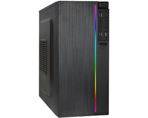 [Корпуса] Exegate EX287882RUS Корпус Minitower ExeGate mEVO-9302-RGB (mATX, без БП, 2*USB+1*USB3.0, HD аудио, черный/RGB)