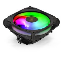 Exegate EX286158RUS Кулер ExeGate Dark Magic EE400XL-PWM.RGB (Al black coating, 4 copper heatpipe, LGA775/1150/1151/1155/1156/1200/AM2/AM2+/AM3/AM3+/AM4/FM1/FM2/754/939/940, TDP 125W, Fan 120mm, PWM, 