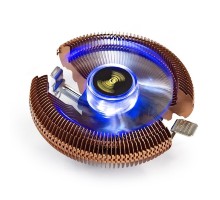 Exegate EX286153RUS Кулер ExeGate Wizard EE91-Cu.BLUE (Al+Copper, LGA775/1150/1151/1155/1156/1200/AM2/AM2+/AM3/AM3+/AM4/FM1/FM2/754/939/940, TDP 80W, Fan 90mm, 2200RPM, Hydro bearing, 3pin, 22db, 265г