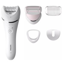 PHILIPS BRE710/00 Эпилятор,2 скорости, широкая головка, Wet&Dry, беспроводной, opti light, 4 аксессуара