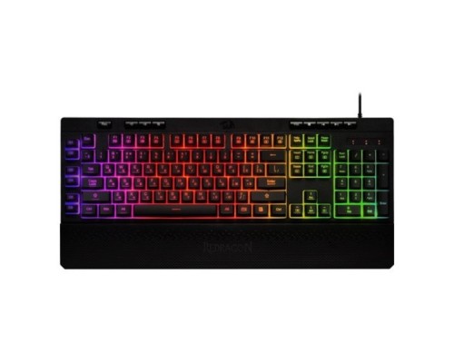 [Клавиатура] Redragon Клавиатура Shiva  RU [77689] {Проводная игровая, RGB, 26 anti-ghost keys }