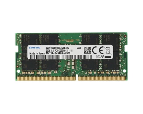 [Модуль памяти] Samsung DDR4 32Gb 3200MHz M471A4G43AB1-CWE OEM PC4-25600 CL19 SO-DIMM 260-pin 1.2В original single rank