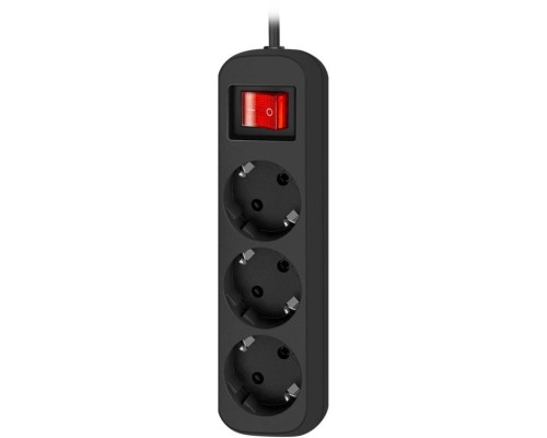 [Сетевые фильтры] Defender Удлинитель G318 1.8 м, 3 розетки [99333] выключатель, с заземлением