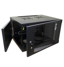 Lanmaster TWT-CBWNG-6U-6X4-BK Шкаф настенный Next, 6U 550x450, стеклянная дверь, черный