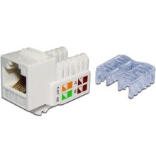 Модуль Lanmaster TWT-OK45UTP/5E-WH информ. KeystoneRJ45 кат.5E UTP бел. (упак.:1шт)