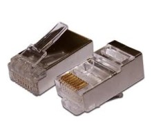Коннектор RJ45 STP 8P8C, универсальный, для толстого кабеля, cat.6, 100 шт.