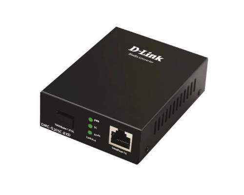 [Сетевое оборудование] D-Link DMC-G20SC-BXD/A1A WDM медиаконвертер с 1 портом 100/1000Base-T и 1 портом 1000Base-LX с разъемом SC (Tx: 1550 мкм; Rx: 1310 мкм) для одномодового оптического кабеля (до 20 км)