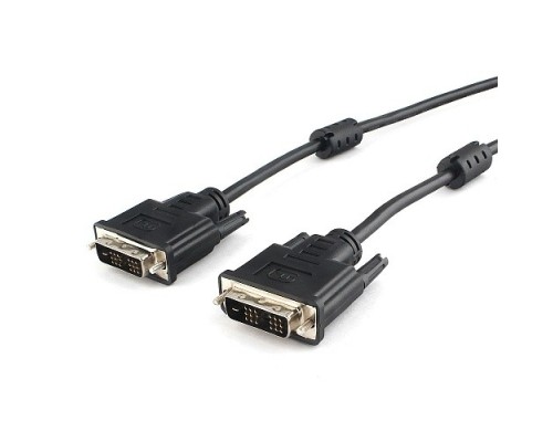 [кабели] Кабель DVI-D single link Gembird/Cablexpert, 1.8м, 19M/19M, экран, феррит.кольца, пакет ( CC-DVIL-BK-6)